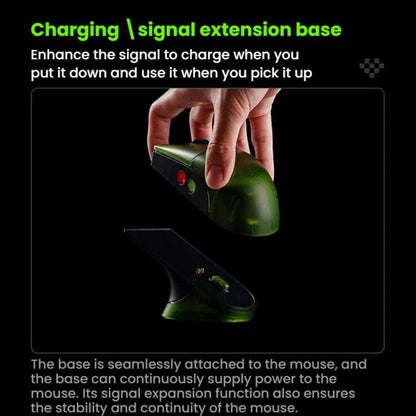 8BitDo Retro R8 Green Translucent Wireless Mouse With Charging Base - Wireless Mice by 8BitDo | Online Shopping UK | buy2fix