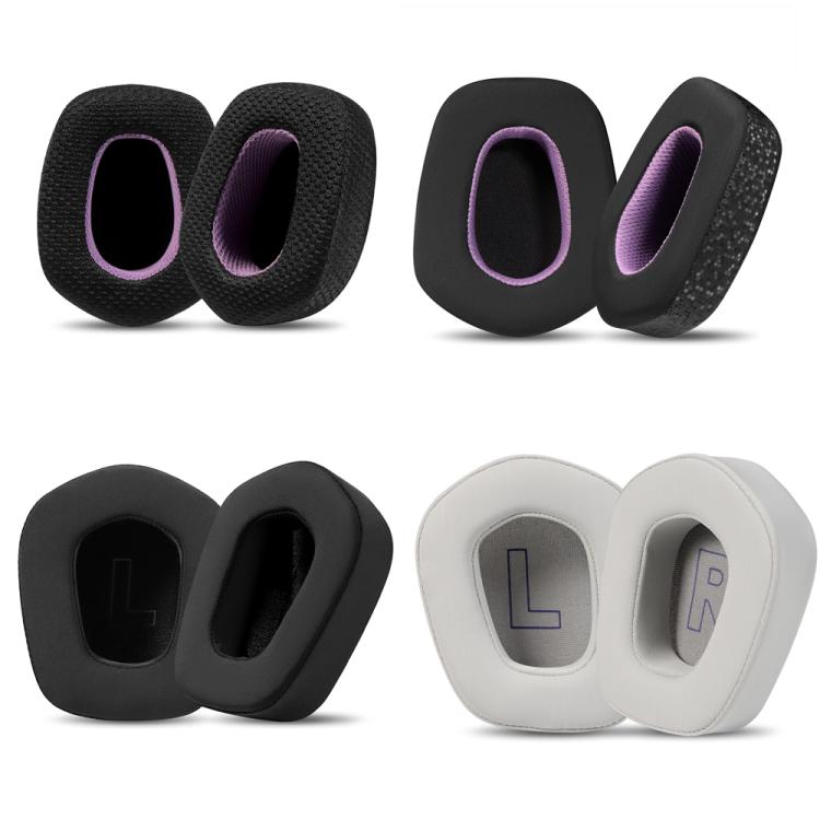 For Logitech G733 LIGHTSPEED Headset 1pair Ear Pads Sponge Soft Cushion, Color: Weaving Black Purple - Earmuff & Pad by buy2fix | Online Shopping UK | buy2fix