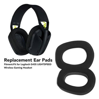 For Logitech G435 Headset 1pair Cool Leather Earpads Earmuffs Sponge Cover(Black) - Earmuff & Pad by buy2fix | Online Shopping UK | buy2fix