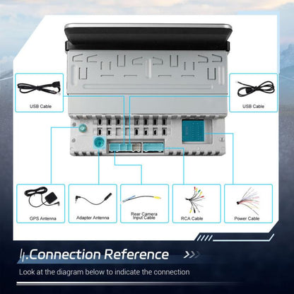 7 inch Horizontal Screen Android 13.0 Single Spindle Universal Car Multimedia Player, Style: Standard+Camera+Mic - Car MP3 & MP4 & MP5 by buy2fix | Online Shopping UK | buy2fix