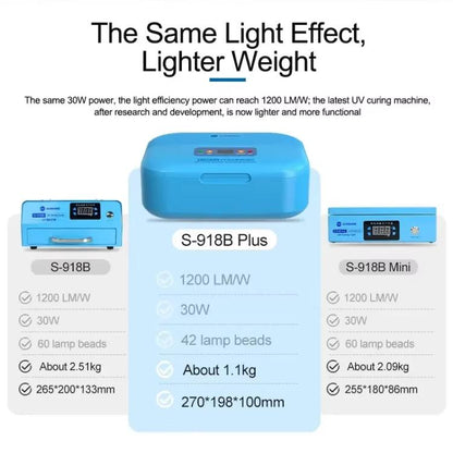 SUNSHINE S-918B Plus UV Curing Box Mobile Phone LCD Screen OCA Bonding Vacuum Laminated Machine(US Plug 110V) - Laminator Machine by SUNSHINE | Online Shopping UK | buy2fix