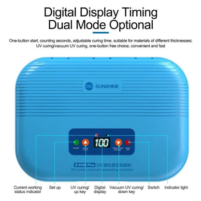 SUNSHINE S-918B Plus UV Curing Box Mobile Phone LCD Screen OCA Bonding Vacuum Laminated Machine(EU Plug 220V) - Laminator Machine by SUNSHINE | Online Shopping UK | buy2fix