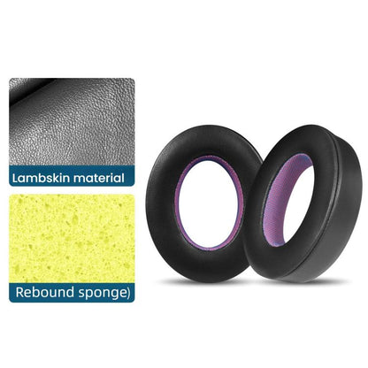 For Bose NC700 Headphone 1pair Lambskin Earpads Contrast Color Earmuffs Sponge Cover(Gray Purple) - Earmuff & Pad by buy2fix | Online Shopping UK | buy2fix