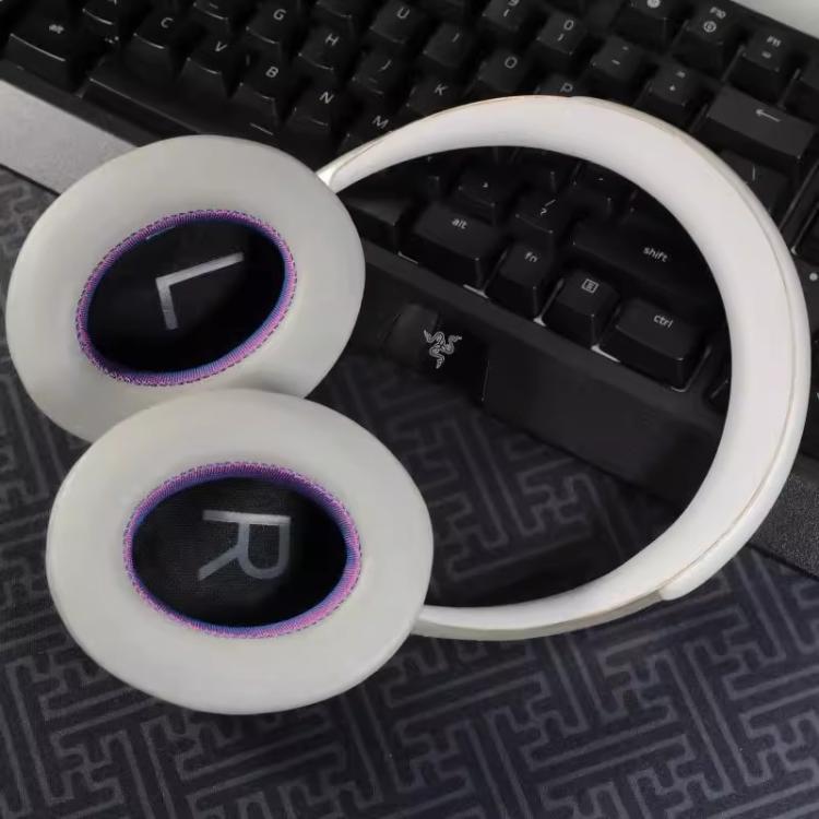 For Bose NC700 Headphone 1pair Lambskin Earpads Contrast Color Earmuffs Sponge Cover(Gray Purple) - Earmuff & Pad by buy2fix | Online Shopping UK | buy2fix