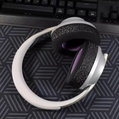For Bose NC700 Headphone 1pair Ice Gel Ear Pads Earmuffs Protective Cover(Breathable Mesh Black Purple) - Earmuff & Pad by buy2fix | Online Shopping UK | buy2fix