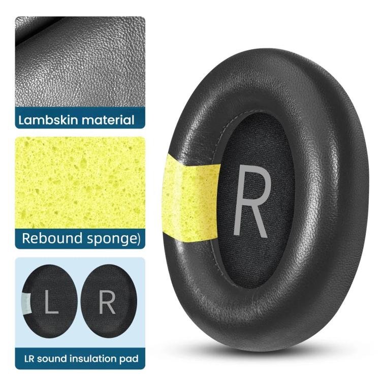 For Bose NC700 Headset 1pair Lambskin Earpads Sponge Cover Earmuffs(Gray) - Earmuff & Pad by buy2fix | Online Shopping UK | buy2fix