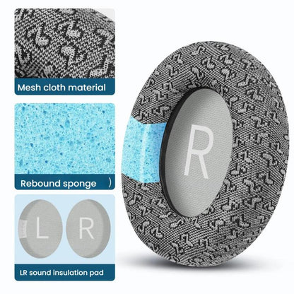 For BOSE NC700 Headphone 1pair Ear Pads Musical Note Design Cloth Ear Cushions(Yellow) - Earmuff & Pad by buy2fix | Online Shopping UK | buy2fix