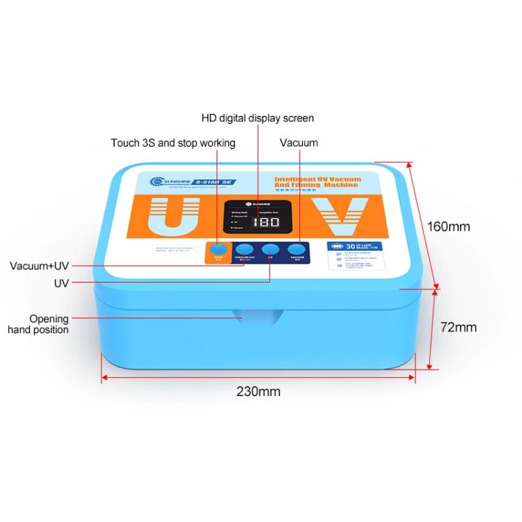 SUNSHINE S-918B SE Intelligent UV Light Curing Film Vacuum Laminator UV Curing + Vacuum Holding Machine For Film Application Repair Tool - Laminator Machine by SUNSHINE | Online Shopping UK | buy2fix