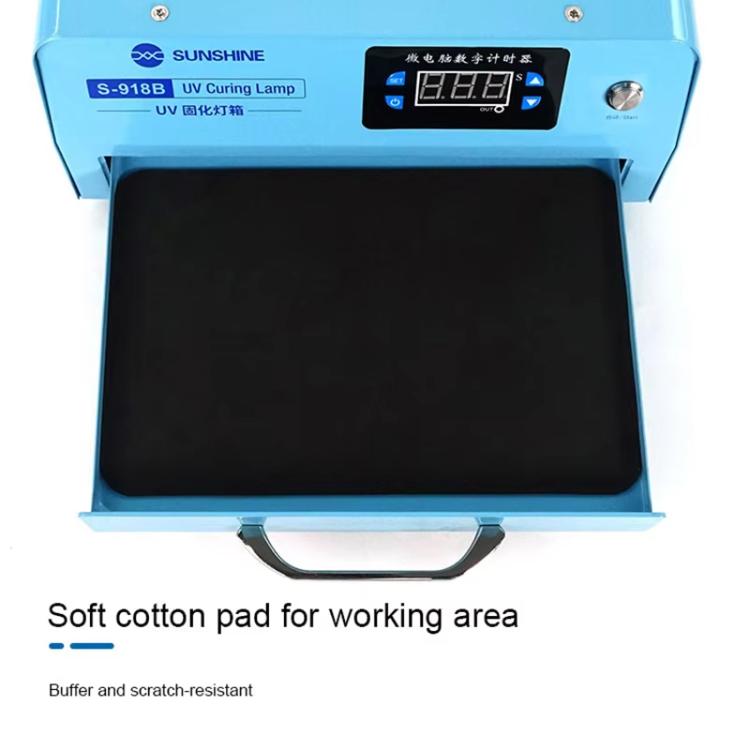 SUNSHINE S-918B UV Curing Filming Box LED High-Power UV Mobile Phone Curved Screen Optical Shadowless Glue Repair Tool(US Plug 110V) - Laminator Machine by SUNSHINE | Online Shopping UK | buy2fix
