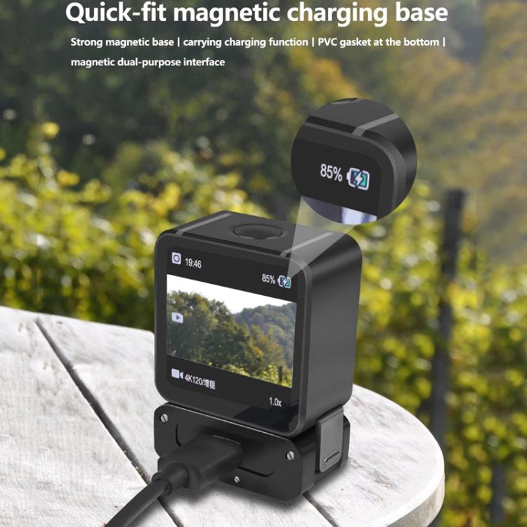 For DJI Osmo Action 2 Camera Magnetic Charging Base with 1/4 Inch & Arri Hole, Spec: Only Base - Mount & Holder by buy2fix | Online Shopping UK | buy2fix