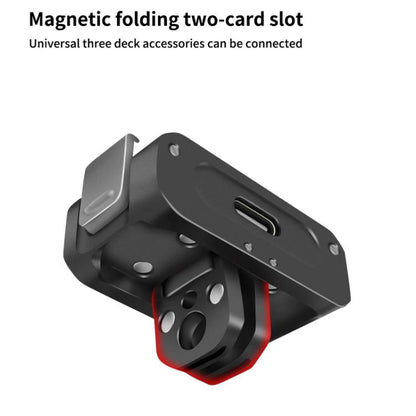 For DJI Osmo Action 2 Camera Magnetic Charging Base with 1/4 Inch & Arri Hole, Spec: Only Base - Mount & Holder by buy2fix | Online Shopping UK | buy2fix