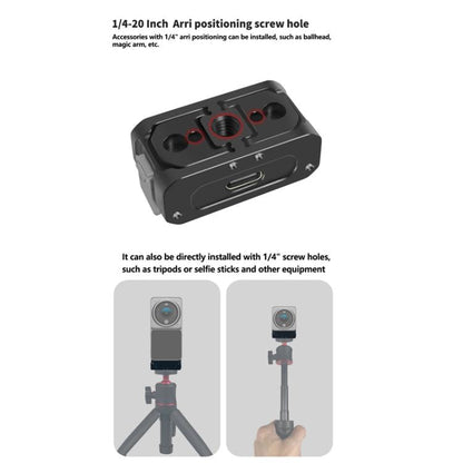 For DJI Osmo Action 2 Camera Magnetic Charging Base with 1/4 Inch & Arri Hole, Spec: Set C - Mount & Holder by buy2fix | Online Shopping UK | buy2fix