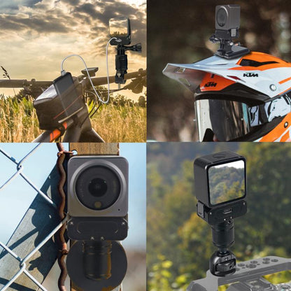 For DJI Osmo Action 2 Camera Magnetic Charging Base with 1/4 Inch & Arri Hole, Spec: Set D - Mount & Holder by buy2fix | Online Shopping UK | buy2fix