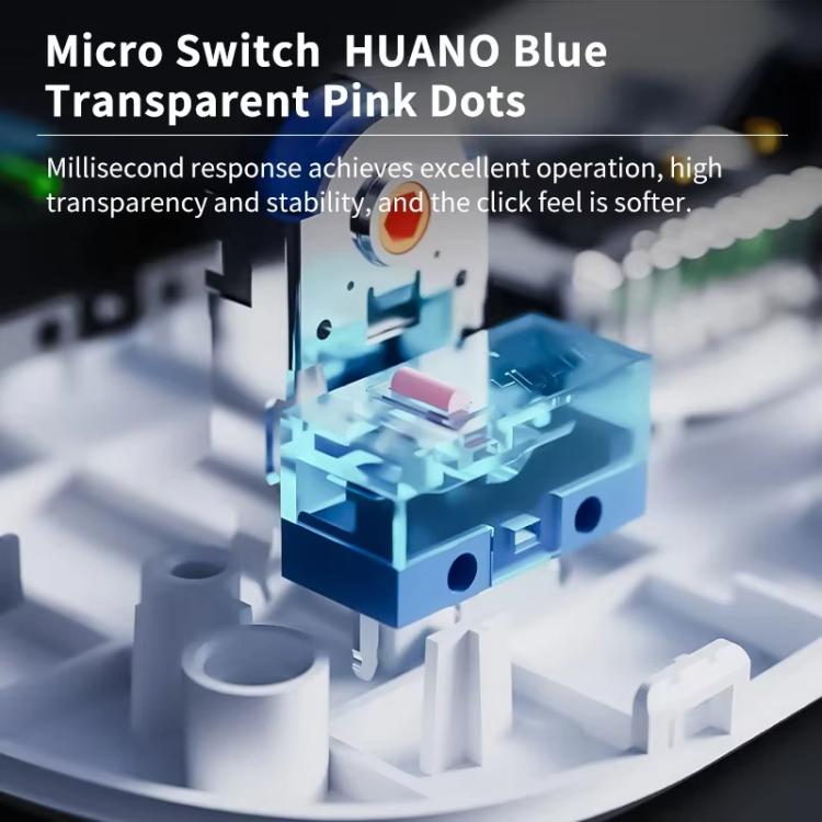 Ajazz AJ199 MAX Wireless 2.4GHz Wired BT Tri-Mode Mouse PAW3395 Lightweight Gaming Mouse(White) - Wireless Mice by Ajazz | Online Shopping UK | buy2fix