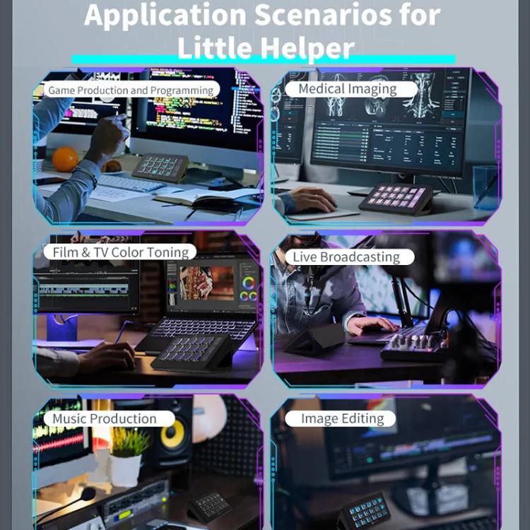 Ajazz AKP153 Multifunctional Console Panel Desktop Assistant Live Stock Tuning Custom Programming Mini Keyboard(White) - Mini Keyboard by Ajazz | Online Shopping UK | buy2fix