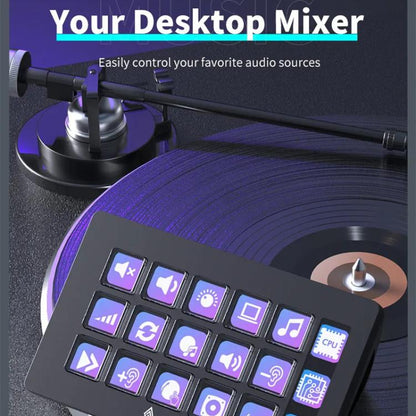 Ajazz AKP153 Multifunctional Console Panel Desktop Assistant Live Stock Tuning Custom Programming Mini Keyboard(White) - Mini Keyboard by Ajazz | Online Shopping UK | buy2fix