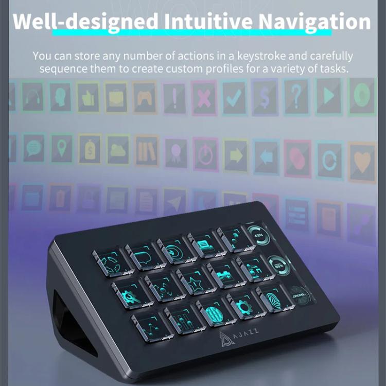 Ajazz AKP153 Multifunctional Console Panel Desktop Assistant Live Stock Tuning Custom Programming Mini Keyboard(White) - Mini Keyboard by Ajazz | Online Shopping UK | buy2fix