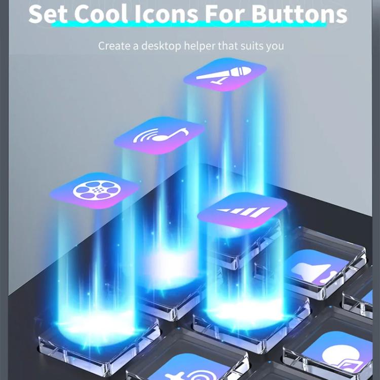 Ajazz AKP153 Multifunctional Console Panel Desktop Assistant Live Stock Tuning Custom Programming Mini Keyboard(White) - Mini Keyboard by Ajazz | Online Shopping UK | buy2fix