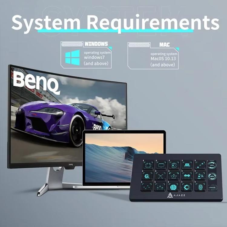 Ajazz AKP153 Multifunctional Console Panel Desktop Assistant Live Stock Tuning Custom Programming Mini Keyboard(White) - Mini Keyboard by Ajazz | Online Shopping UK | buy2fix