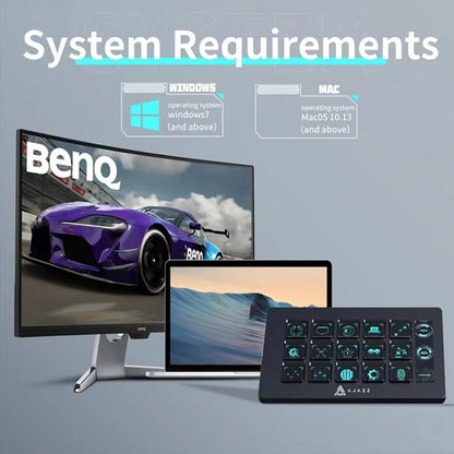 Ajazz AKP153 Multifunctional Console Panel Desktop Assistant Live Stock Tuning Custom Programming Mini Keyboard(White) - Mini Keyboard by Ajazz | Online Shopping UK | buy2fix