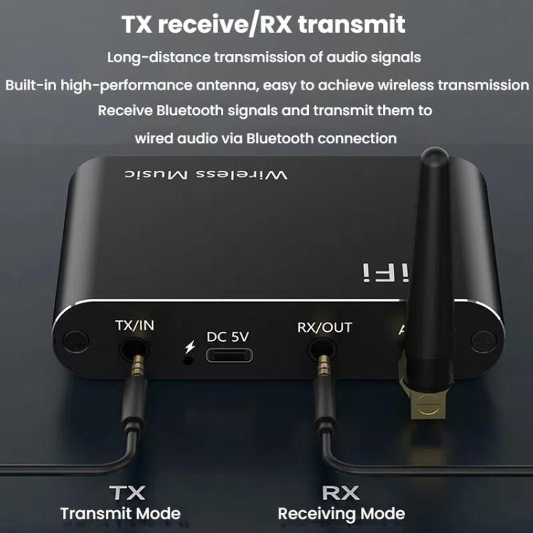 2 In 1 Amplifier AUX Bluetooth 5.4 Audio Adapter - Audio Receiver Transmitter by buy2fix | Online Shopping UK | buy2fix