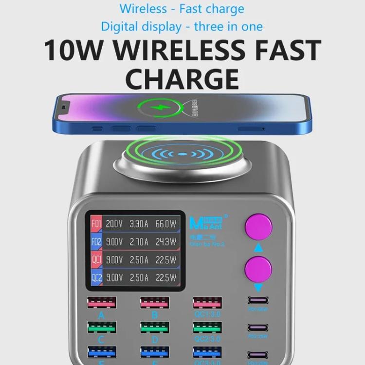 MaAnt DianBa No.2 USB Multi-port Mobile Phone Repair Desktop Charging Station EU Plug - Power Supply by MaAnt | Online Shopping UK | buy2fix