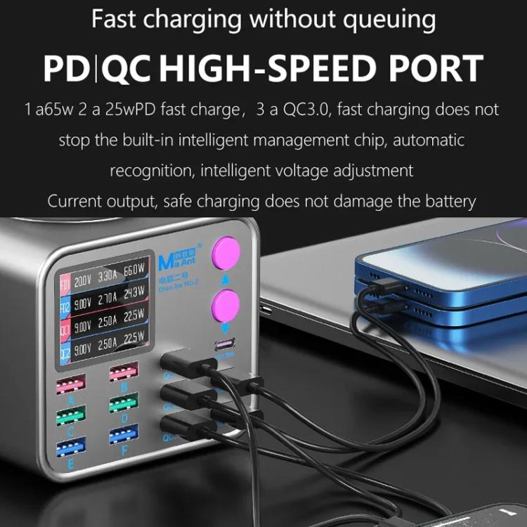 MaAnt DianBa No.2 USB Multi-port Mobile Phone Repair Desktop Charging Station EU Plug - Power Supply by MaAnt | Online Shopping UK | buy2fix
