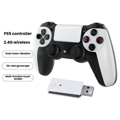 2.4G Dual Motor Dual Vibration 6-Axis Wireless Gamepad For PS4 / PS5 / Android / iOS / PC(White) - Gamepads by buy2fix | Online Shopping UK | buy2fix