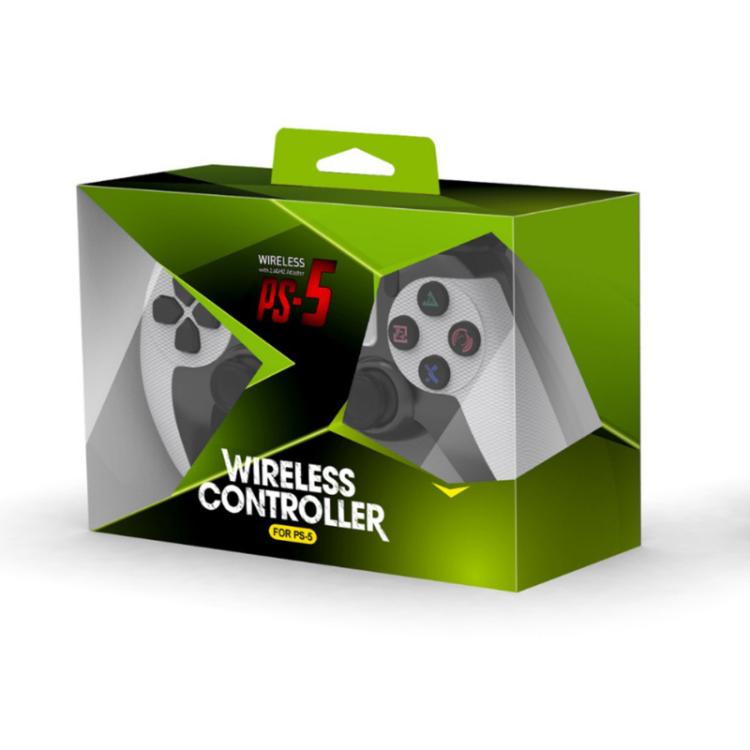 2.4G Dual Motor Dual Vibration 6-Axis Wireless Gamepad For PS4 / PS5 / Android / iOS / PC(White) - Gamepads by buy2fix | Online Shopping UK | buy2fix