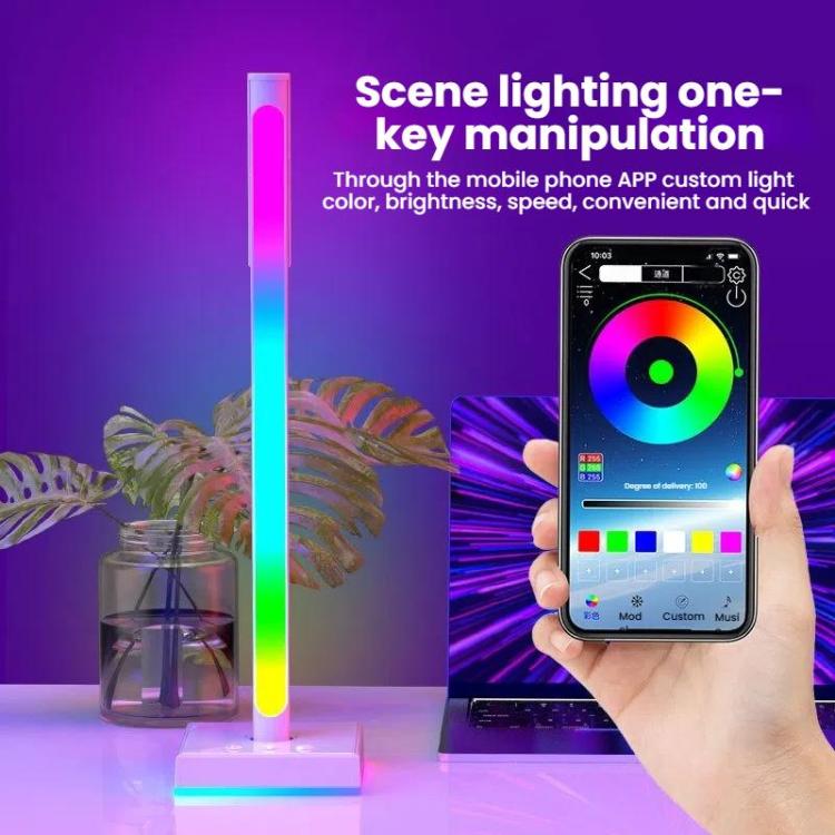 Ajazz ABL190 Pickup Ambient Light Headphone Holder RGB Desktop Ambient Music Lights(White) - Novelty Lighting by Ajazz | Online Shopping UK | buy2fix