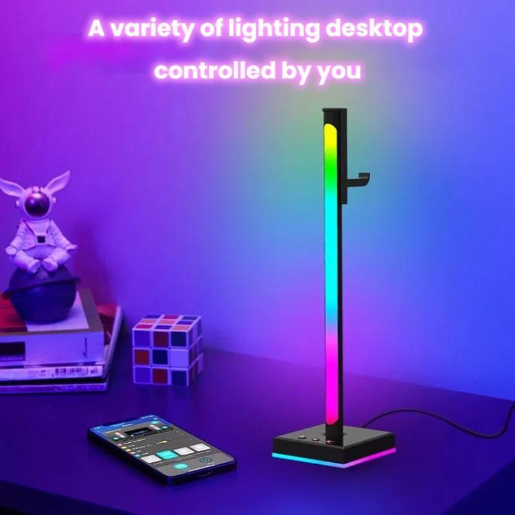 Ajazz ABL190 Pickup Ambient Light Headphone Holder RGB Desktop Ambient Music Lights(White) - Novelty Lighting by Ajazz | Online Shopping UK | buy2fix