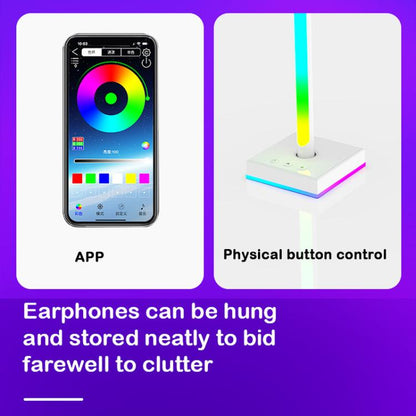 Ajazz ABL190 Pickup Ambient Light Headphone Holder RGB Desktop Ambient Music Lights(Black) - Novelty Lighting by Ajazz | Online Shopping UK | buy2fix