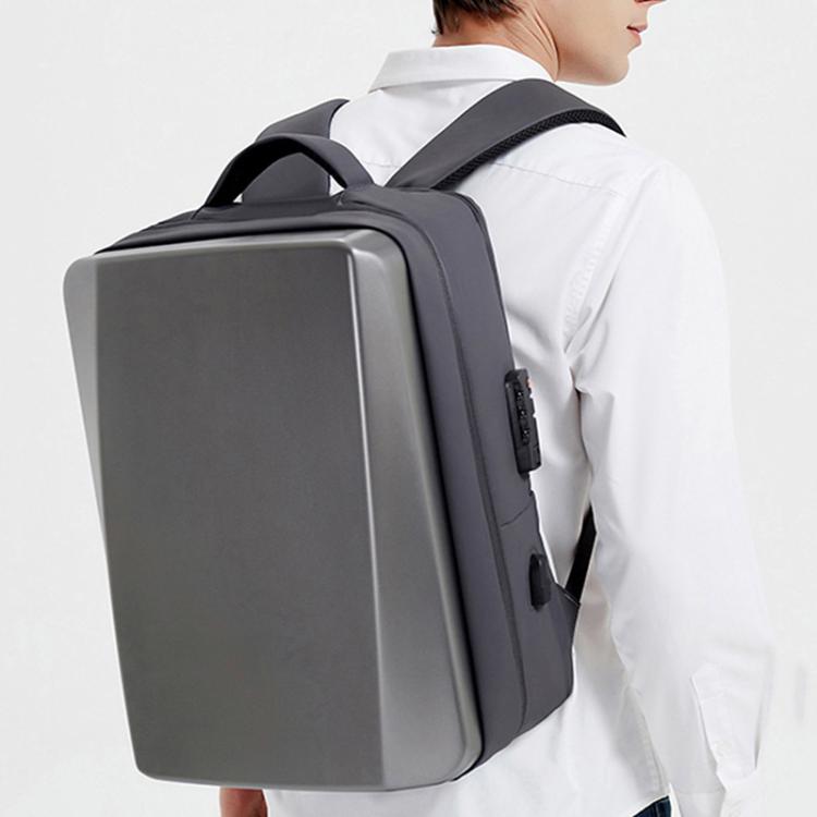 OUMANTU 966 Large-Capacity Waterproof Three-Dimensional Password Lock Laptop Backpack(Gray) - Backpack by OUMANTU | Online Shopping UK | buy2fix