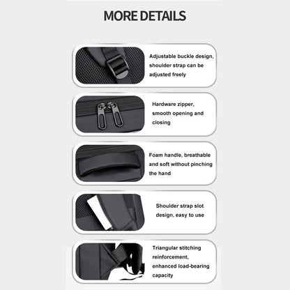 OUMANTU 966 Large-Capacity Waterproof Three-Dimensional Password Lock Laptop Backpack(Gray) - Backpack by OUMANTU | Online Shopping UK | buy2fix