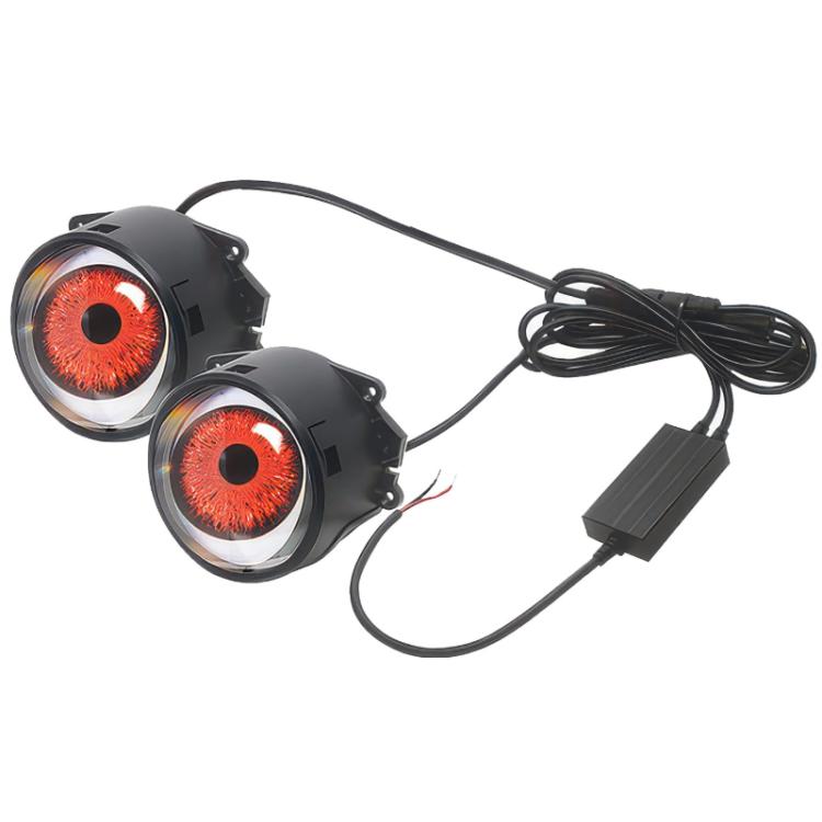 3-Inch Car Motorcycle LED Demon Eye Light Modification(23 Mode With Lens For Two) - Decorative Lights by buy2fix | Online Shopping UK | buy2fix