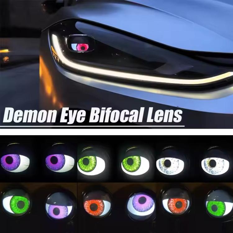 3-Inch Car Motorcycle LED Demon Eye Light Modification(23 Mode With Lens For Two) - Decorative Lights by buy2fix | Online Shopping UK | buy2fix