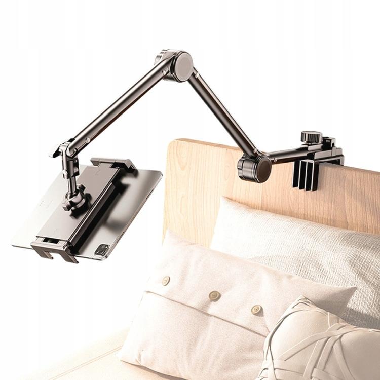 2-section Cantilever Phone Tablet Desk Bedside Stand With Foldable Metal Arm For 4-10.2inch - Lazy Bracket by buy2fix | Online Shopping UK | buy2fix
