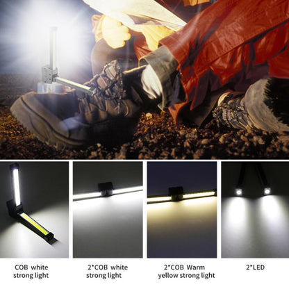 Double-Sided COB 90-Degree Folding Work Light Magnet With Hook Maintenance Light(FT32) - Other Tools by buy2fix | Online Shopping UK | buy2fix