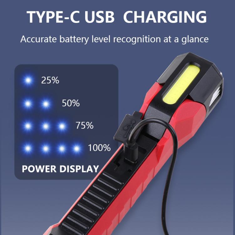 Magnet-Hook COB Rotating Strong Light Emergency Work Light(Gray) - Other Tools by buy2fix | Online Shopping UK | buy2fix