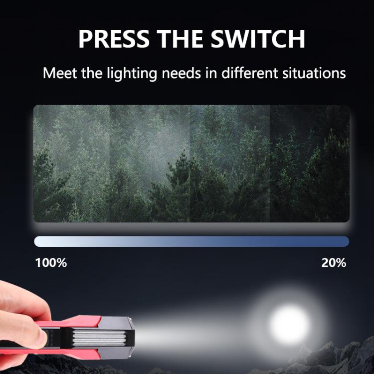 Magnet-Hook COB Rotating Strong Light Emergency Work Light(Gray) - Other Tools by buy2fix | Online Shopping UK | buy2fix