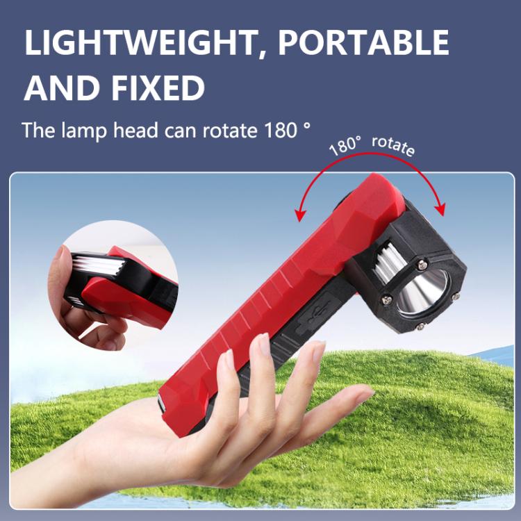 Magnet-Hook COB Rotating Strong Light Emergency Work Light(Gray) - Other Tools by buy2fix | Online Shopping UK | buy2fix