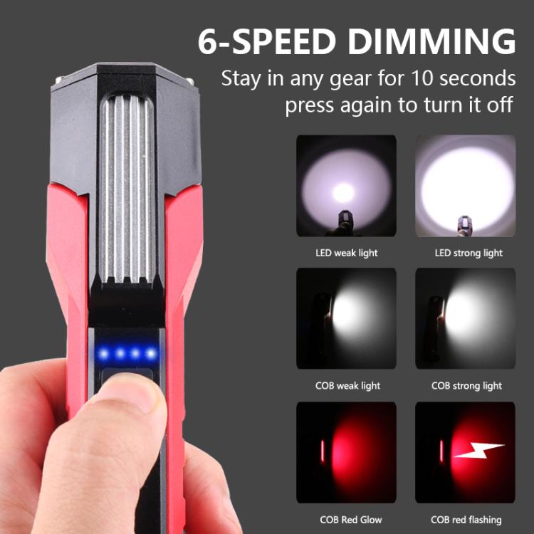 Magnet-Hook COB Rotating Strong Light Emergency Work Light(Gray) - Other Tools by buy2fix | Online Shopping UK | buy2fix