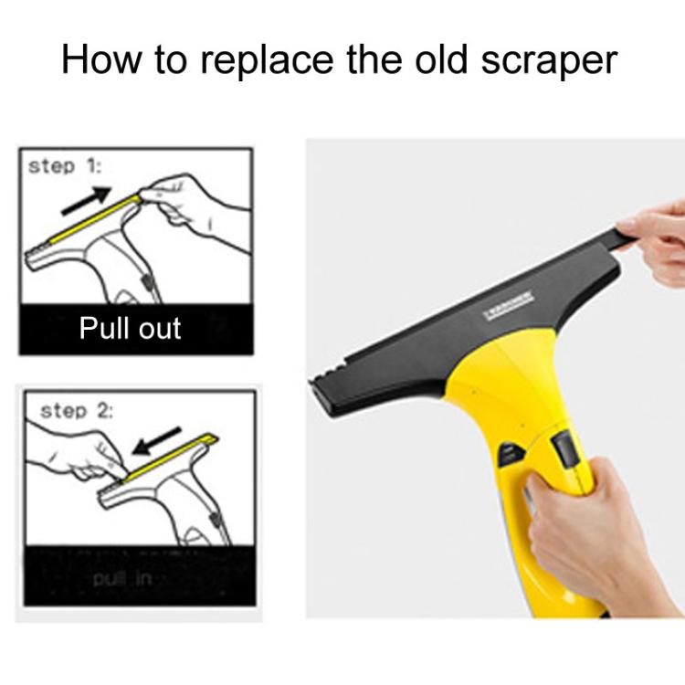 250mm 1pair For Karcher Window Cleaner Rubber Scraper Accessories - For Karcher Accessories by buy2fix | Online Shopping UK | buy2fix