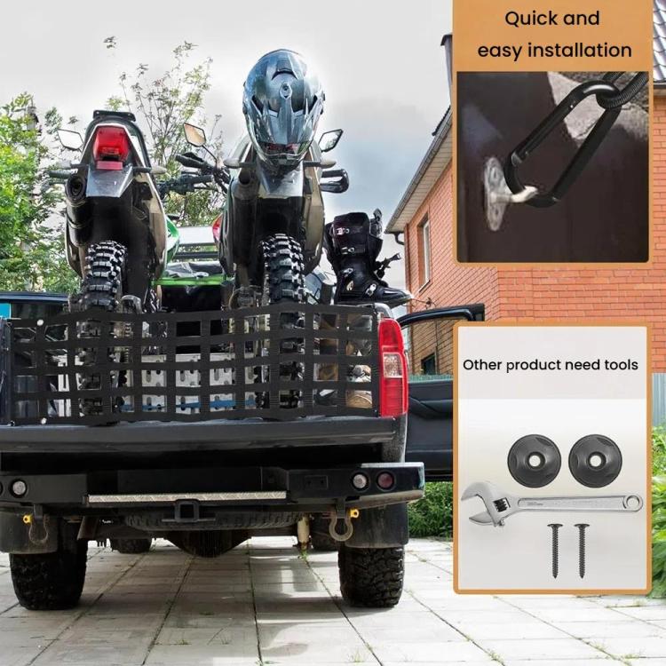 60x18 inch Heavy-Duty Pickup Truck Tailgate Cargo Net - Seat Accessories by buy2fix | Online Shopping UK | buy2fix