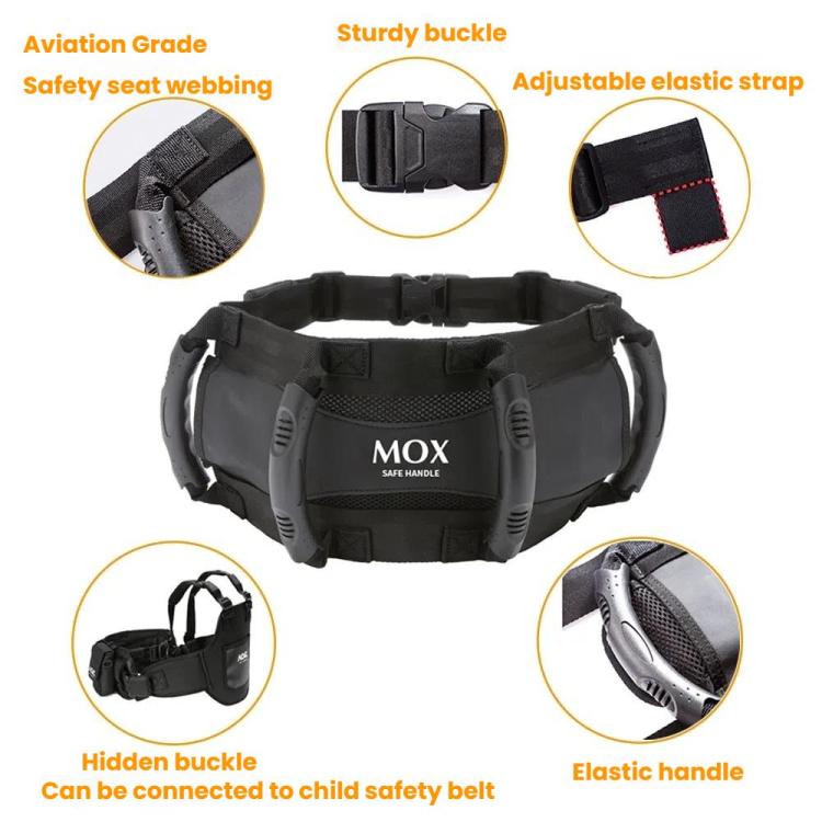 MOXPEER Motorcycle ATV Rear Passenger Safety Belt Handle - Seat Belts & Padding by MOXPEER | Online Shopping UK | buy2fix