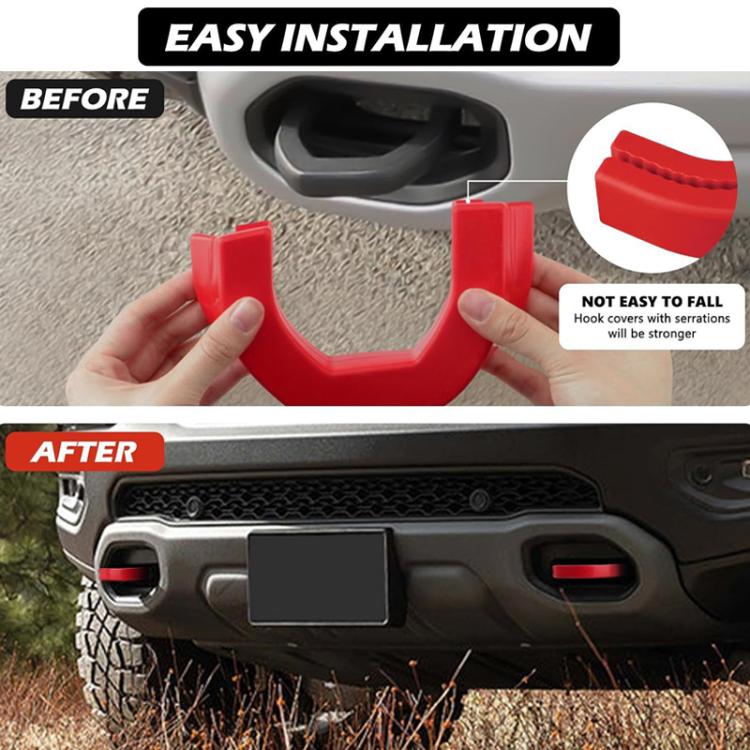 For Dodge RAM 1500 Car Trailer Front Hook Cover(Red) - Towing Bars by buy2fix | Online Shopping UK | buy2fix