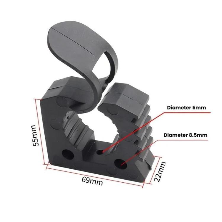 2pcs Outdoor Quick-Release Rubber Clamp Shovel Fixing Clip For Off-road Vehicle Luggage Rack Mounting Buckle(Black) - Marine Accessories & Parts by buy2fix | Online Shopping UK | buy2fix