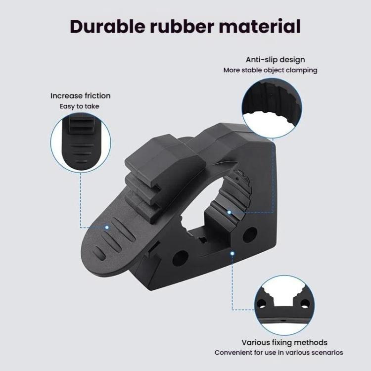 2pcs Outdoor Quick-Release Rubber Clamp Shovel Fixing Clip For Off-road Vehicle Luggage Rack Mounting Buckle(Black) - Marine Accessories & Parts by buy2fix | Online Shopping UK | buy2fix