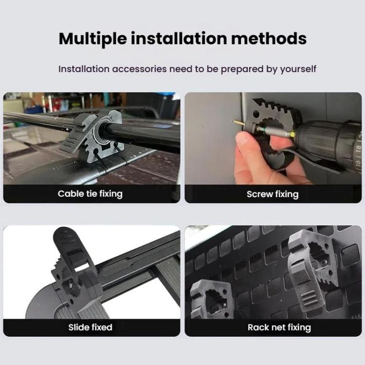 2pcs Outdoor Quick-Release Rubber Clamp Shovel Fixing Clip For Off-road Vehicle Luggage Rack Mounting Buckle(Black) - Marine Accessories & Parts by buy2fix | Online Shopping UK | buy2fix