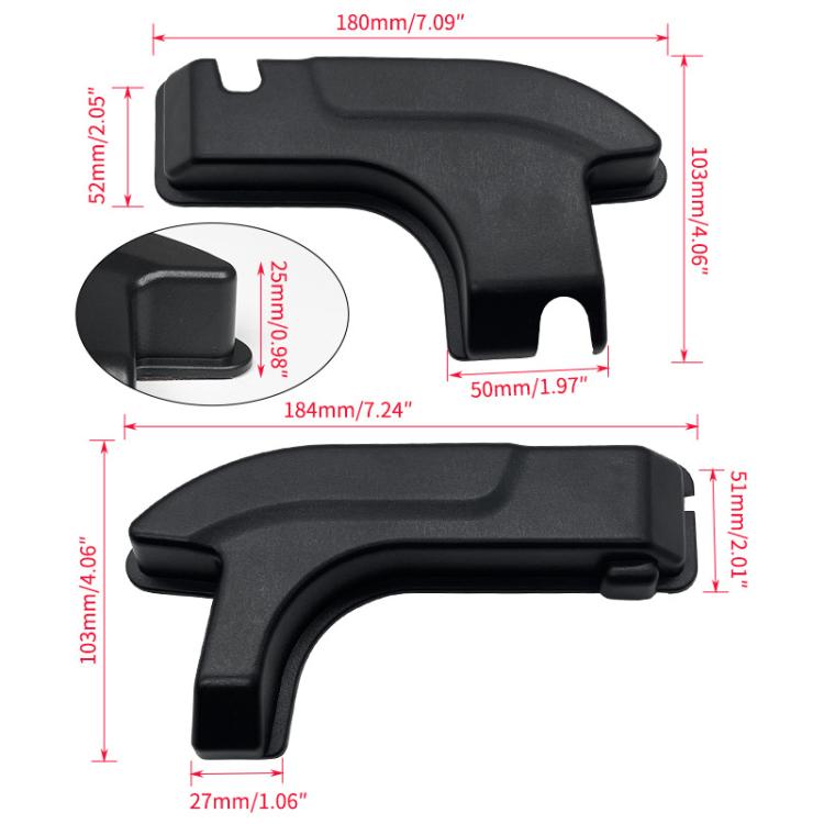 For Jeep Wrangler JL Rear Window Cable Decorative Cover(Black) - Car Interior Mouldings by buy2fix | Online Shopping UK | buy2fix